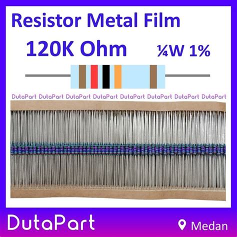 Pcs Resistor Metal Film K Ohm W W Toleransi Kwalitas