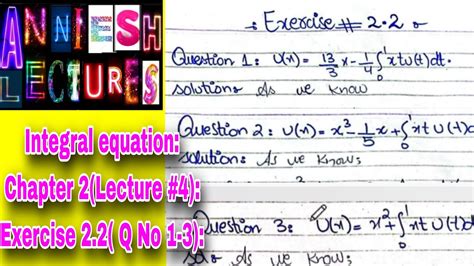 Integral Equation Exercise 2 2 Fredholm Integral Equation Adomian