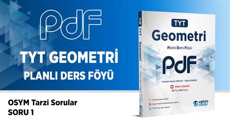 TYT Geometri PDF Föy 02 OSYM Tarzı Sorular Soru Çözümleri YouTube