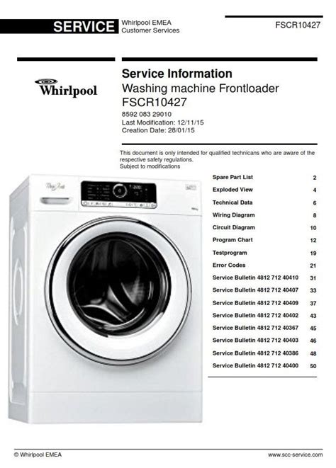 Manual For Whirlpool Washing Machine