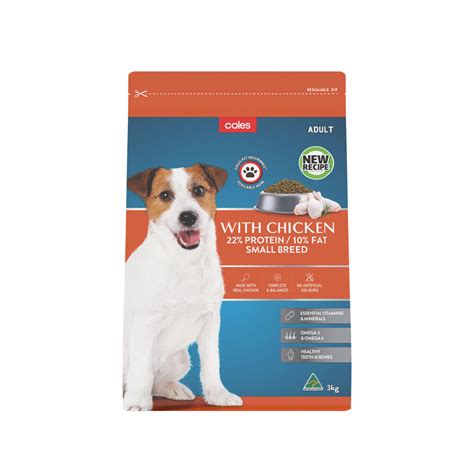 buy coles adult small breed dry dog food  chicken kg coles