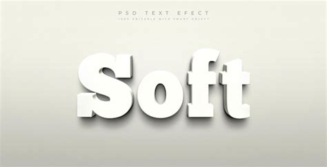 Efeito De Texto 3d Suave PSD Premium