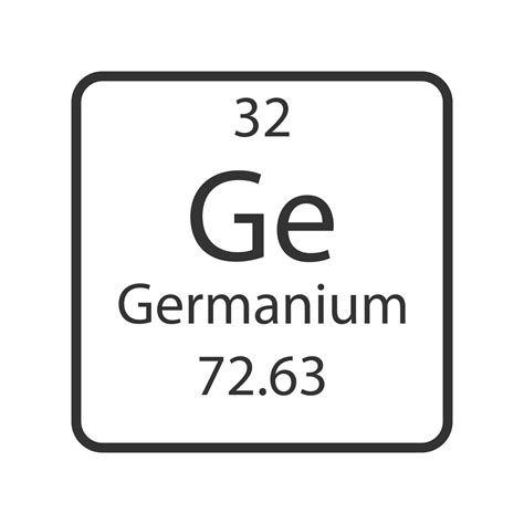 Germanium Symbol Chemical Element Of The Periodic Table Vector