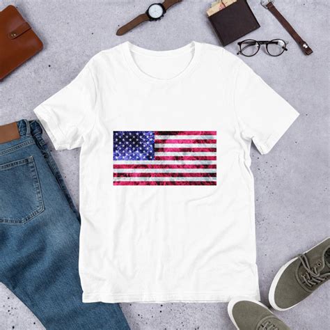 Bandera De Camiseta Unisex De Manga Corta De Los Estados Etsy