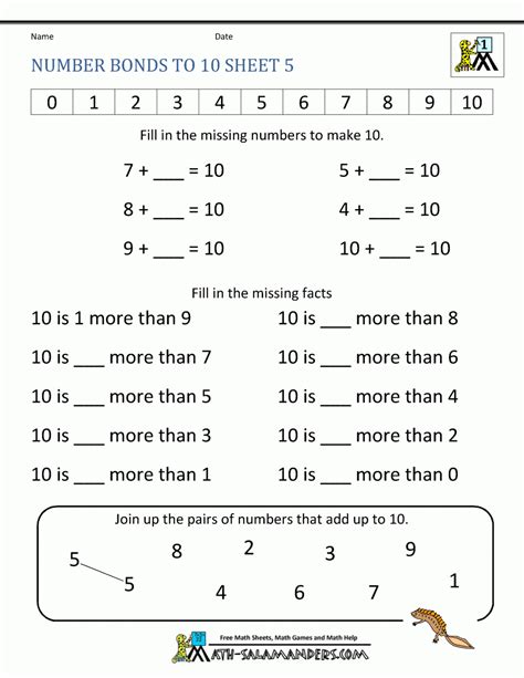 Number Bonds Template