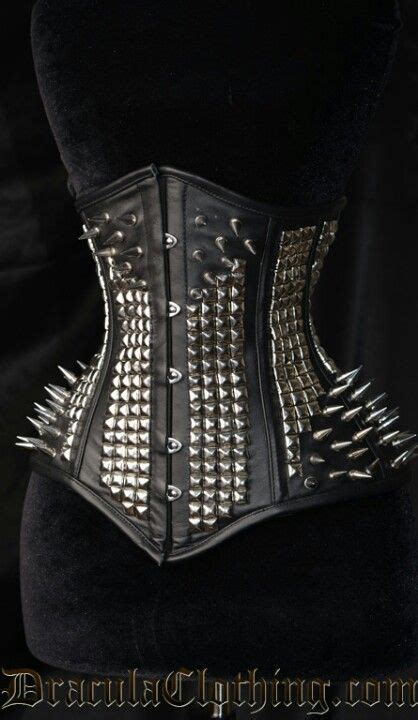 Studded Spiked Underbust Corset From Dracula Corsets Gothic Metal