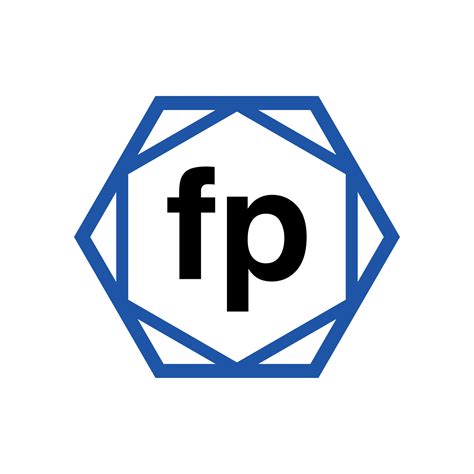fp company   diamond shape fp monogram  vector art