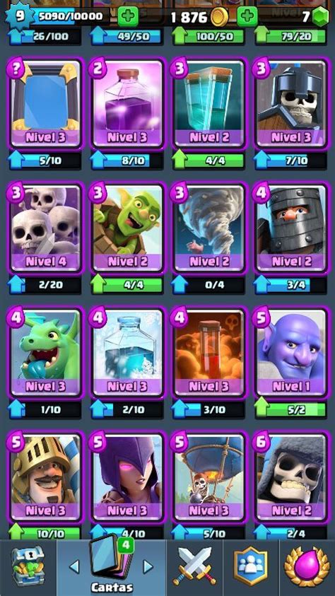 Como Puedo Hacer Un Mazo Con Estas Cartas Para Arena Clash Royale