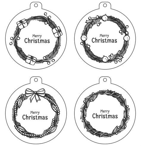 Printable Christmas Gift Tags Black And White - 6+ Free PDF Printables | Printablee | Christmas ...