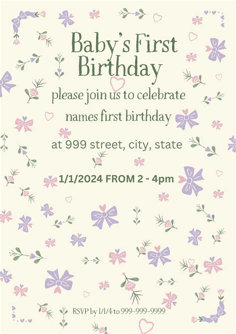 Flower Birthday Invitation - Etsy