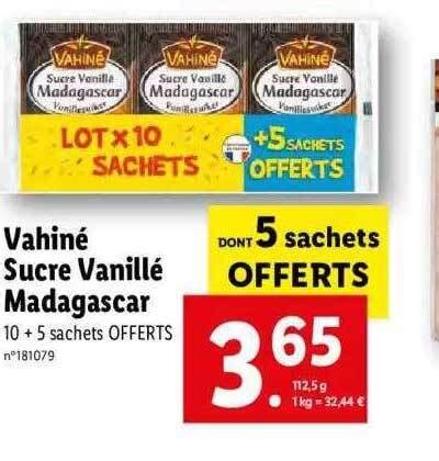 Promo Vahiné sucre vanillé madagascar chez Lidl