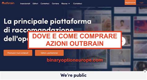 Dove E Come Comprare Azioni Outbrain IPO 2024 Previsioni Prezzo