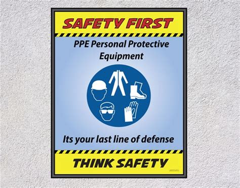 Ppe Required Premium Safety Poster Safety Posters Safety