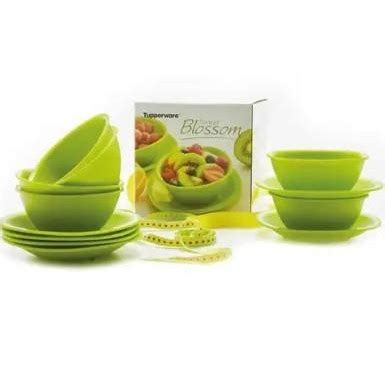 Jual TUPPERWARE SWEET BLOSSOM PIRING DAN MANGKOK DESERT IMUT KECIL