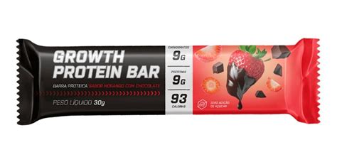 Barra Prote Na Protein Bar Un Morango C Chocolate Growth Mercado