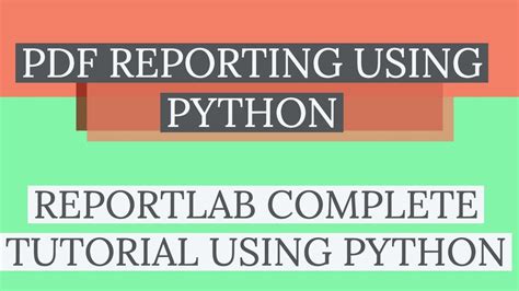 Reportlab Python Pdf Python Python Create Pdf How To Create Pdf File