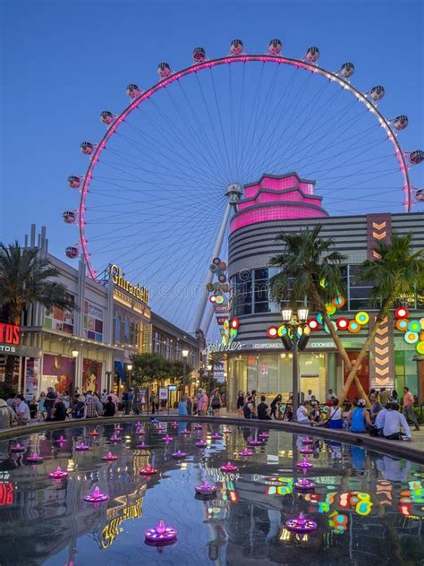 LINQ High Roller and Promenade, Las Vegas Editorial Stock Photo - Image ...