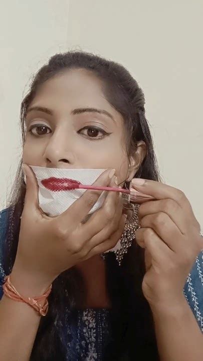 Tissue Paper Lipstick Hack 🤯😱 Shortsvideo Lipstick Makeuphacks