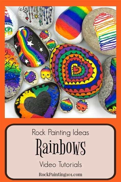 18 Rainbow Rock Painting Tutorials that make Stunning Rainbow Art ...