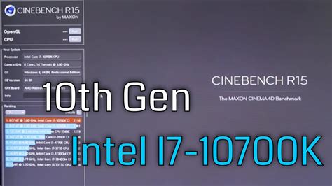 Intel I K Cinebench R Benchmark Youtube