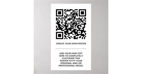 customizable QR code Poster | Zazzle