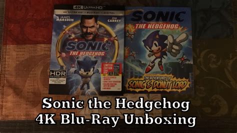 Sonic The Hedgehog 4K Blu Ray Unboxing YouTube