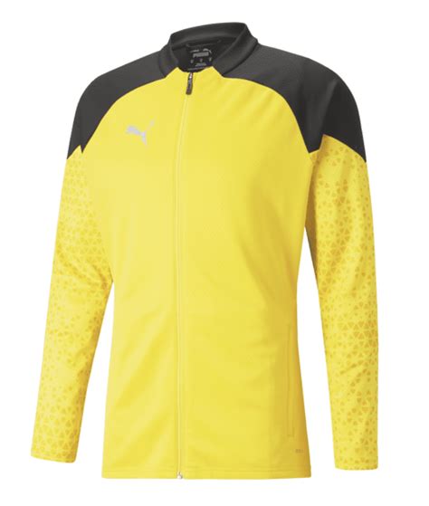 Puma Team Cup Training Jacket Cyber Yellow Puma Black