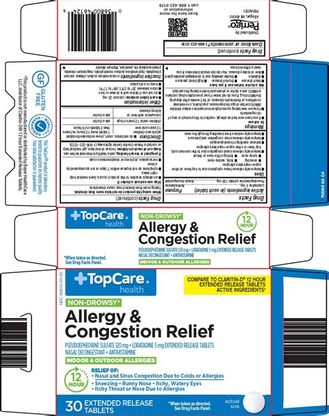 Topco Associates Llc Allergy And Congestion Relief Drug Facts