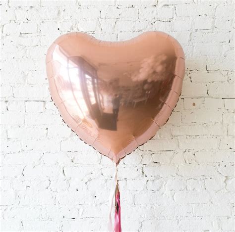 6 Pack Of 18 Heart Balloons Mylar Balloon Metallic Etsy