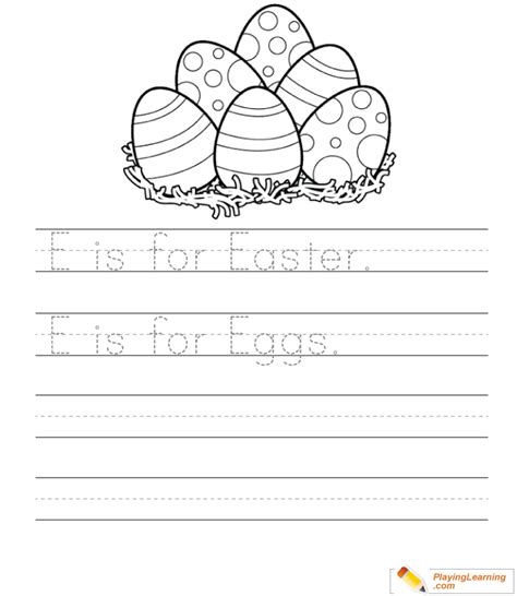 Easter Writing Worksheet Free Easter Writing Worksheet