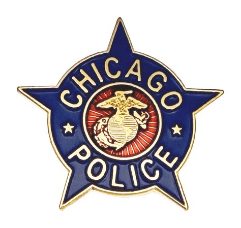 Chicago Police Department Star Lapel Pin Us Marine Corps Usmc 1960