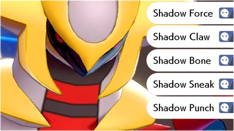 FULL SHADOW MOVES POKEMON TEAM Shadow Force Giratina Shadow Ball