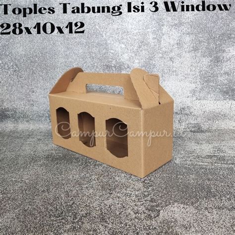 Jual Box Kardus Eflute Gable Box Jinjing Window Untuk Toples Tabung Isi