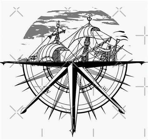 Compass | Geometry tattoo, Pirate ship model, Compass drawing