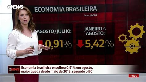 Economia Brasileira Encolhe 0 91 Em Agosto Maior Queda Desde Maio De