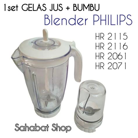 Jual Gelas Jus Gelas Bumbu Set Blender Philips Hr