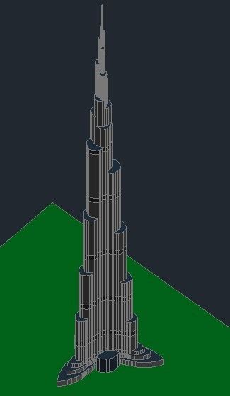 Burj Khalifa (Khalifa Tower) 3D DWG Model for AutoCAD • Designs CAD