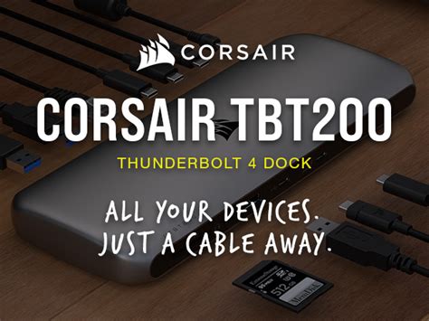 Mua Corsair Tbt200 Thunderbolt™ 4 Dock Up To 96w Power Delivery 4x Thunderbolt 4 Ports