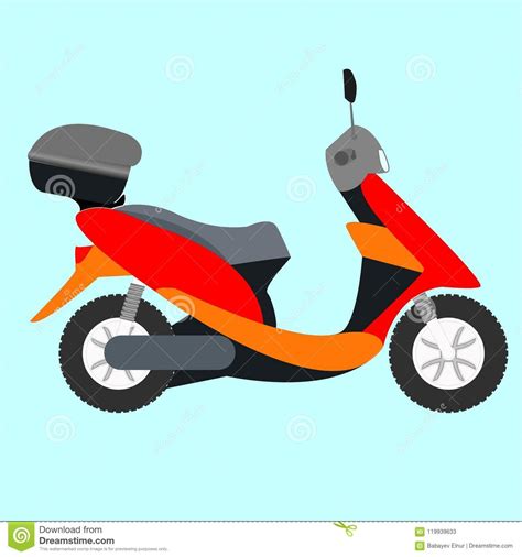 Icono Del Vector De La Vespa Ejemplo De Una Vespa Colorida En Un Fondo