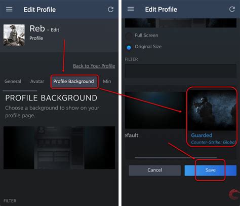 How to change your Steam profile background?