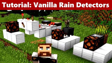 Minecraft Vanilla Rain Detectors Tutorial All Versions Youtube