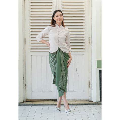 Kichi Batik Suit Maylin Nude Ananta Green Shopee Malaysia