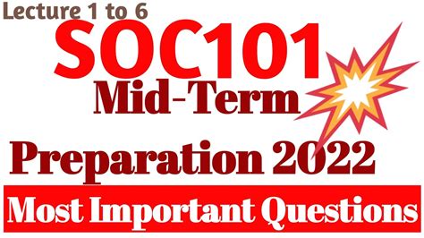 Soc101 Mid Term Preparation 2022 Lec 1 To 6 Important Short Notes