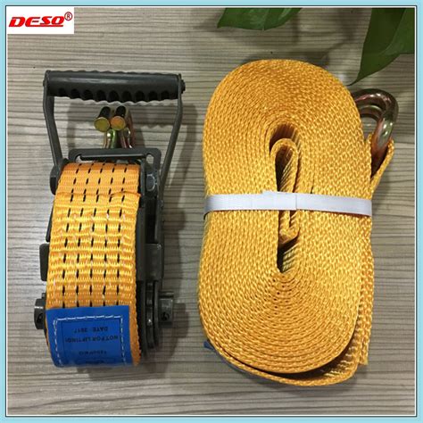 Heavy Duty Polyester Webbing Cargo Ratchet Lashing Tie Down China