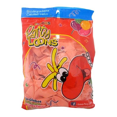 Bolsa De Globos Party Loons Color Coral 50 Pzas Walmart