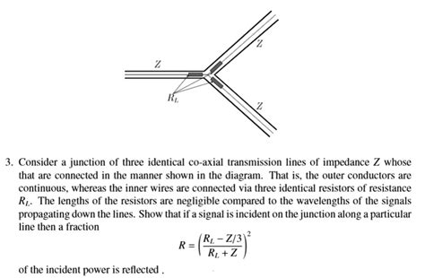 Solved Consider A Junction Of Three Identical Co Axial Transmission