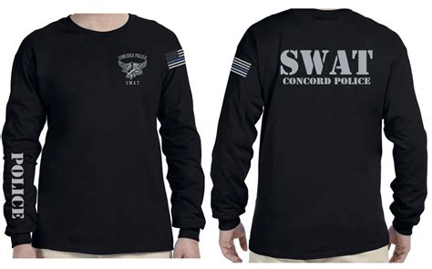 Swat Ls Tee Atech Imagewear Embroidery Fabric Printing Laser Etching Custom Apparel