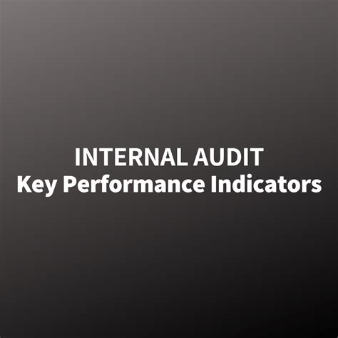 Internal Audit Key Performance Indicators Kpis Modelorganization