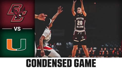 Boston College Vs Miami Condensed Game 2022 23 ACC Womens