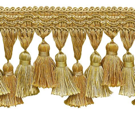 Antique Gold 3 3 4 Inch Imperial Ii Tassel Fringe Style Tfi2 Color Rustic Gold 4975 Sold By